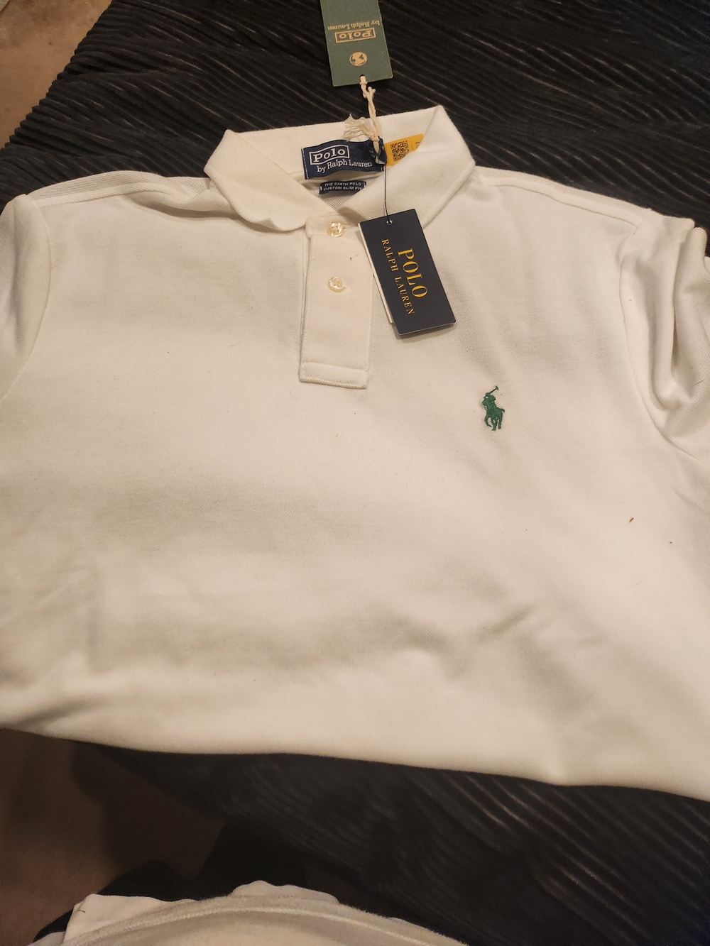 Polo by Ralph Lauren White Polo with Green Pony